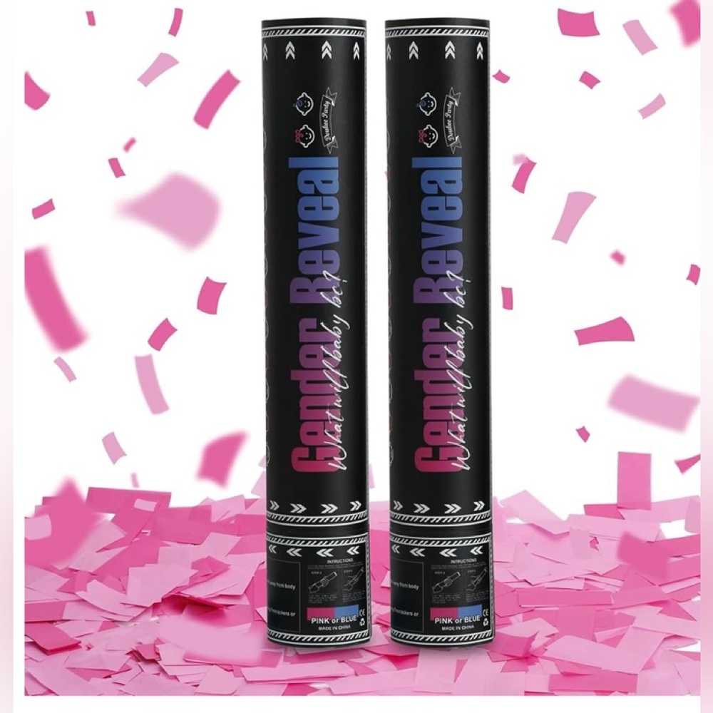 Gender Reveal Pink Confetti Cannon
Set of 2🌻
